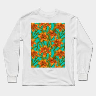 Tawny daylily flowers Long Sleeve T-Shirt